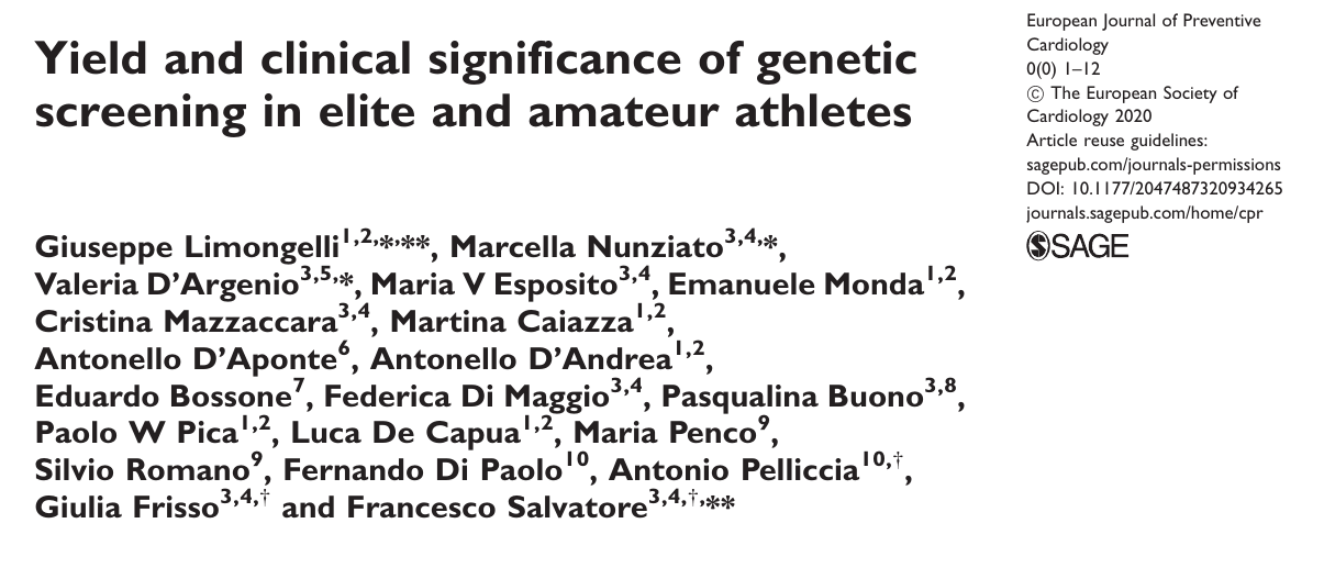Yield and clinical significance of genetic screening in elite and amateur athletes