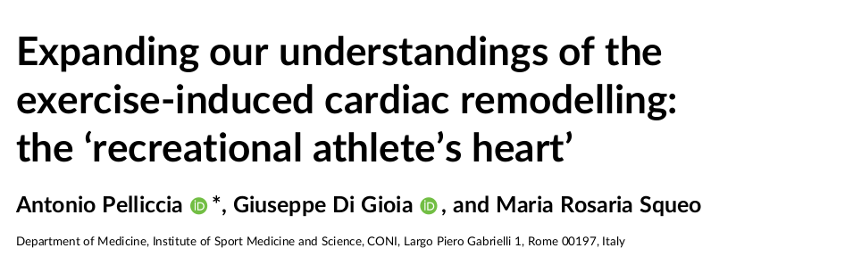 Expanding our understandings of the exercise-induced cardiac remodelling: the ‘recreational athlete’s heart