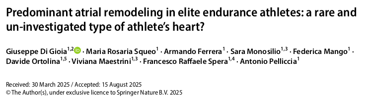 Predominant atrial remodeling in elite endurance athletes: a rare and un-investigated type of athlete’s heart?